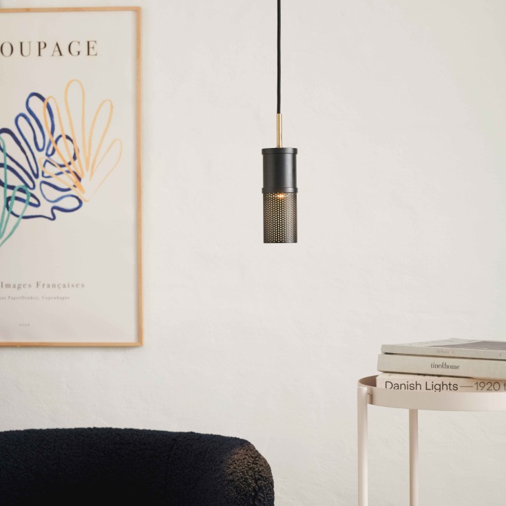 Halo Design Frame Cylinder pendellampe, svart