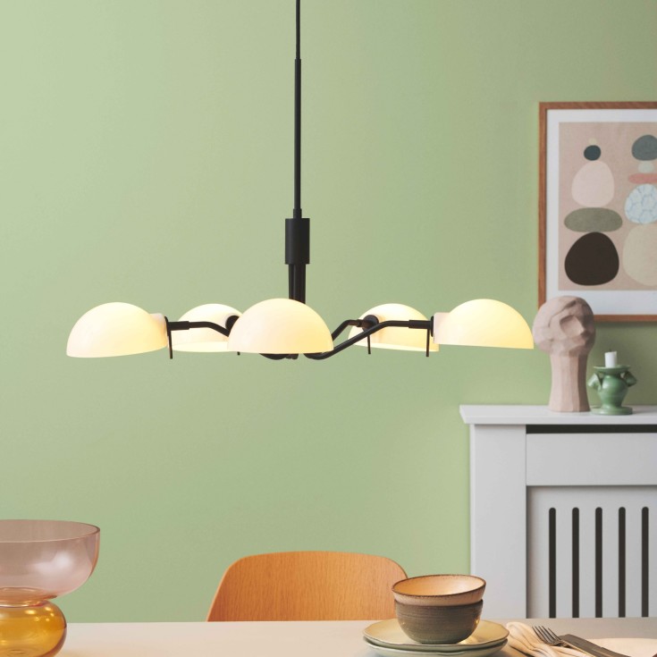 Halo Design Kjøbenhavn ljuskrona, svart, Ø50 cm