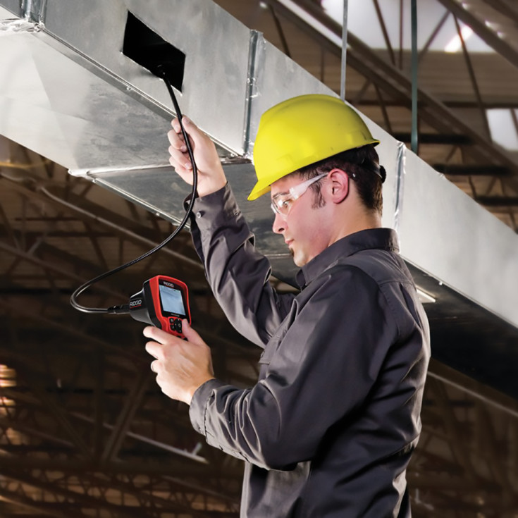 Ridgid Micro Ca-350 inspeksjonskamera, 3,5" fargeskjerm