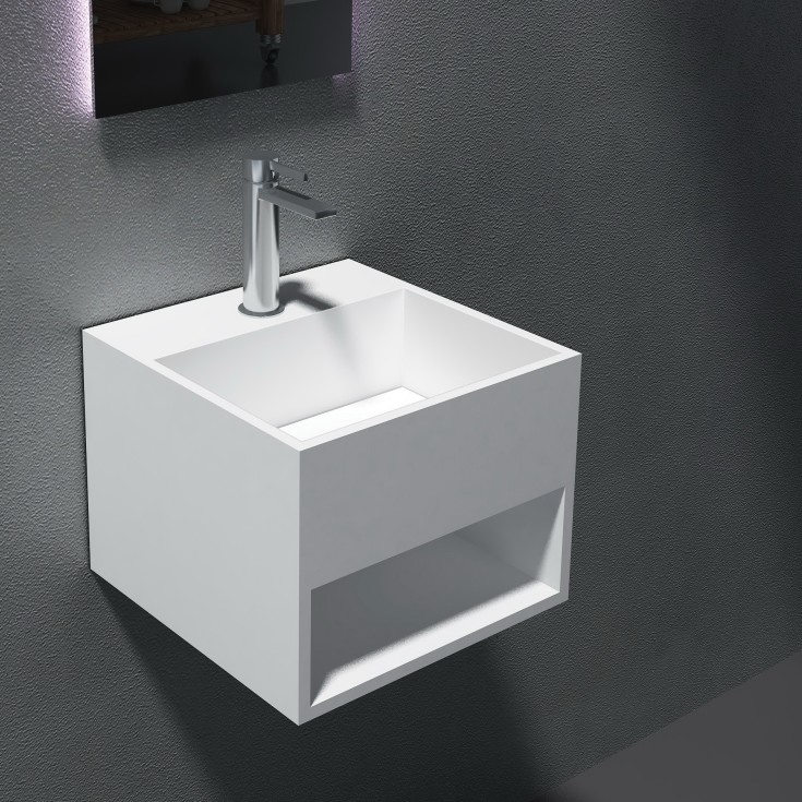 Cassøe servant, 32,5x32,5 cm, matt hvit