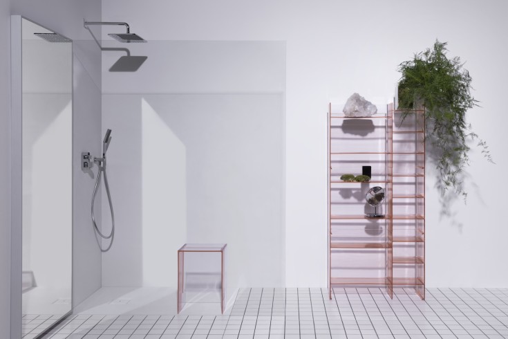 Kartell Laufen Sound Rack reol, 75x53 cm, rosa