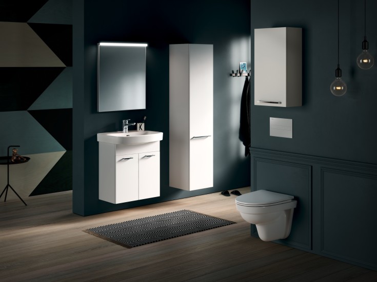 Laufen Kompas væghængt toilet, uden skyllekant, rengøringsvenlig, hvid