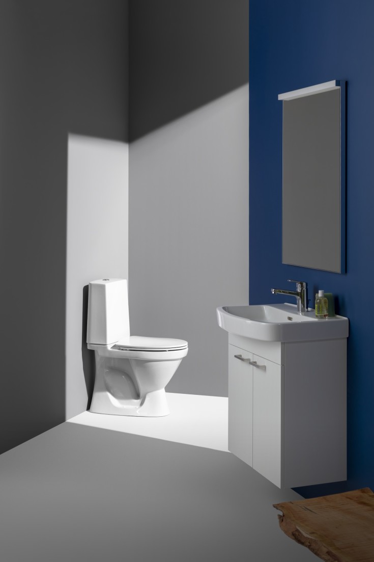 Laufen Kompas toilet, uden skyllekant, rengøringsvenlig, hvid