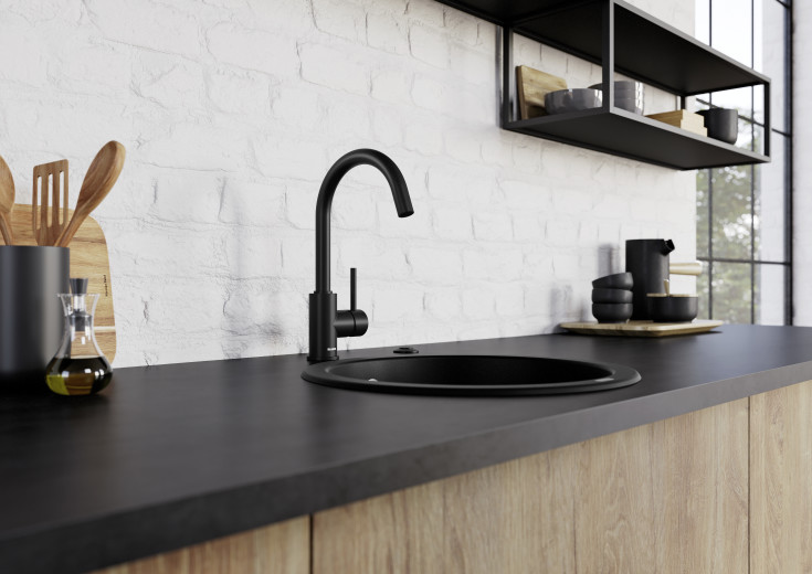 Blanco Mida köksblandare, matt svart