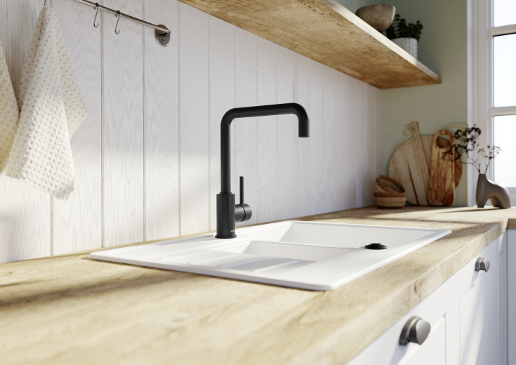 Blanco Mili köksblandare, matt svart