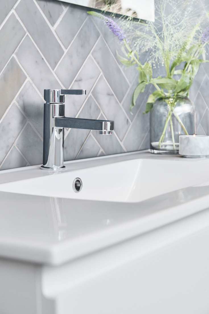 Cassøe Front møbelsett m/skuffer, 101 cm, hvit