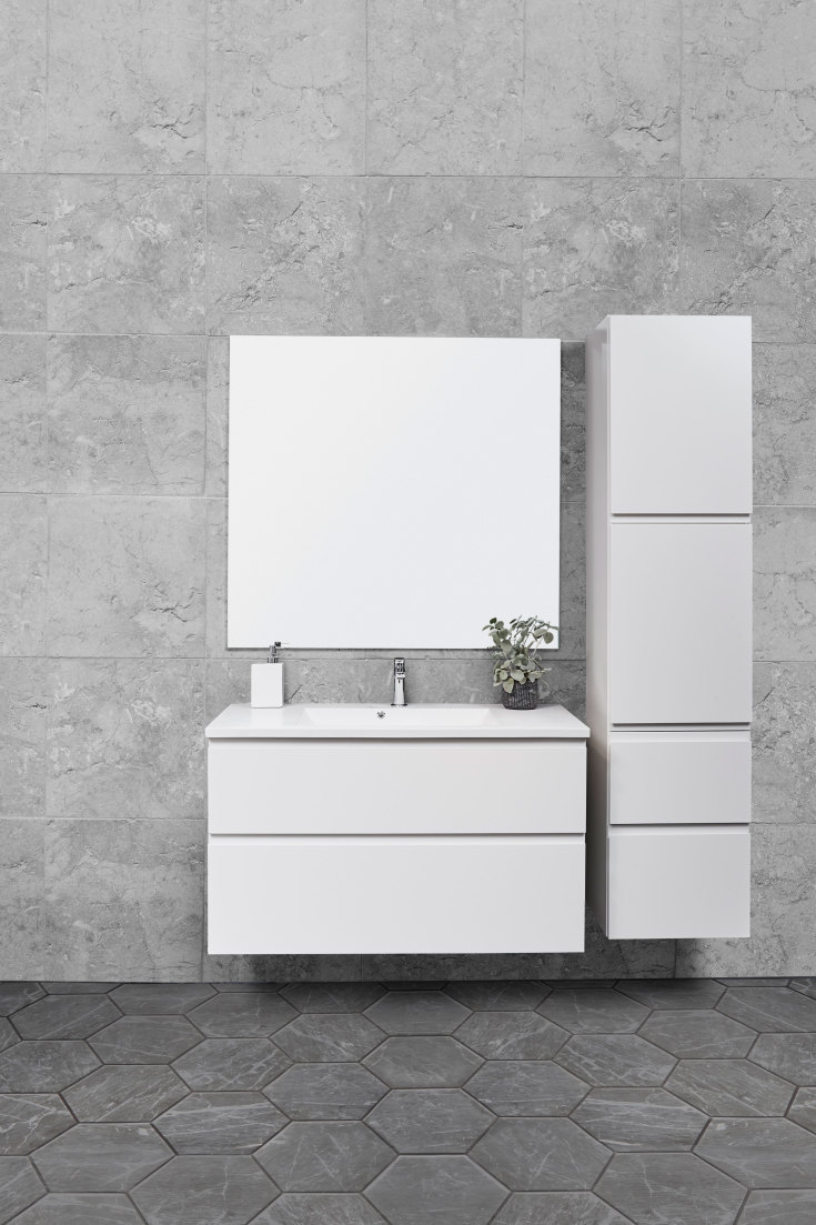 Cassøe Light servantskap, 100x43 cm, matt hvit