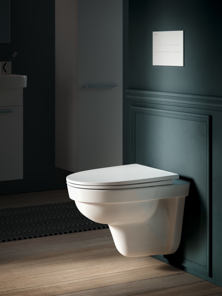 Laufen Kompas vägghängd toalett, utan spolkant, vit