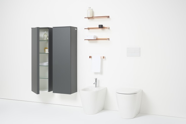 Kartell Laufen toalettsits, snabbfäste, vit