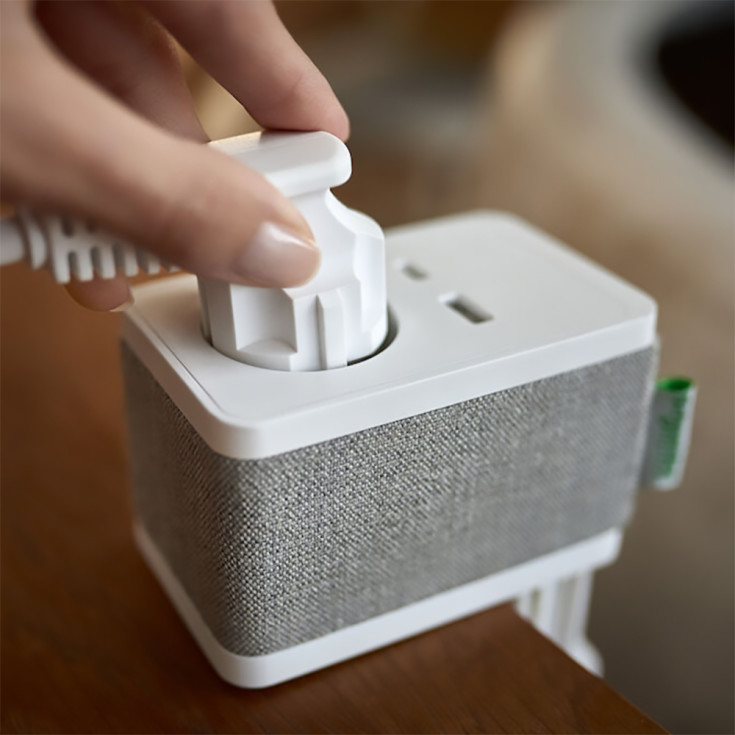 Unica Bordstikkontakt enkel m/USB A/C hvit