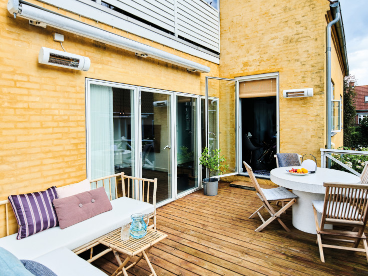 Solamagic Eco+ Pro BTC Smart infrarød terrassevarmer, 2000W, titanium