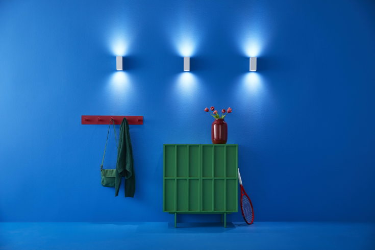 Wiz Up & Down vägglampa, färgförändring + vit, vit