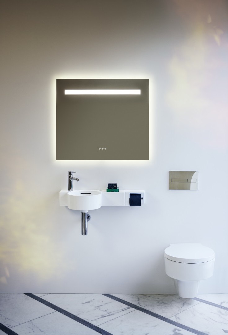 Laufen Leelo spegel med belysning, touch, 70x80 cm