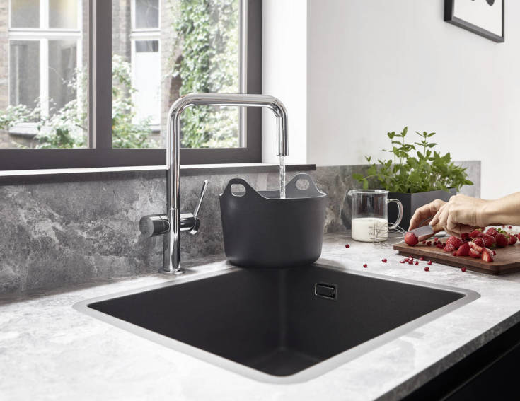 Hansgrohe etgrebsbatteri 216mm tud 1hul t/kv m/afsp forkr