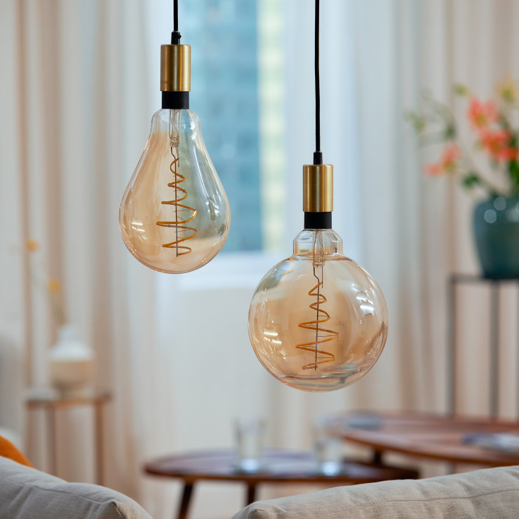 2 stk Wiz E27 globepære, justerbar hvit