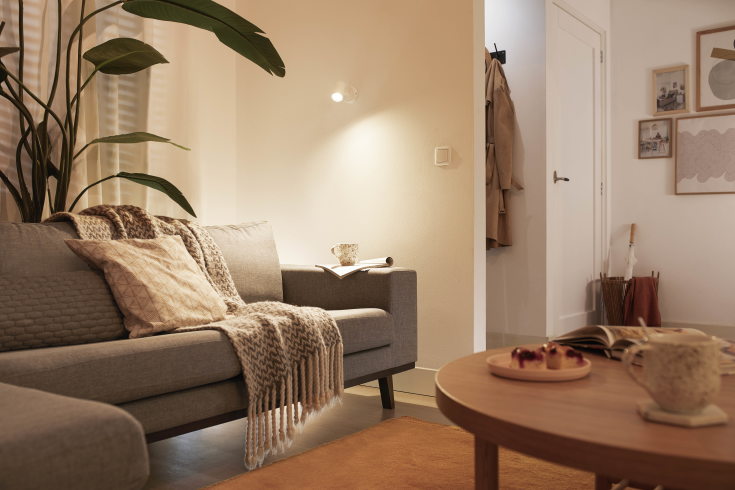 Wiz Imageo væglampe, justerbar hvid, 1-spot, hvid