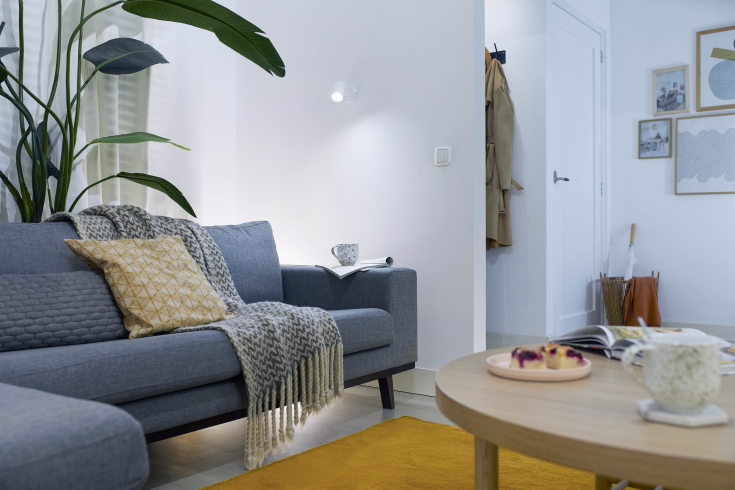 Wiz Imageo væglampe, justerbar hvid, 1-spot, hvid