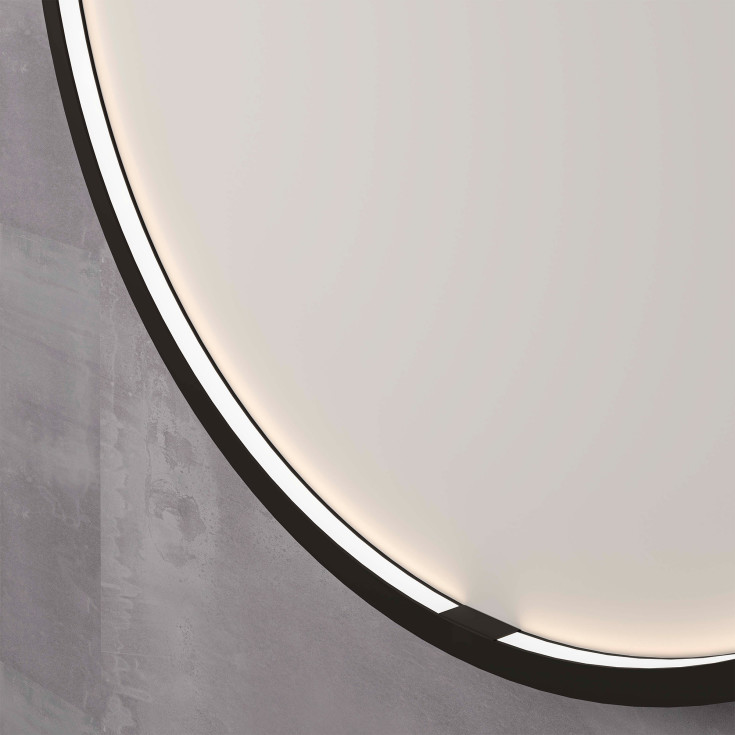 Sanibell Proline speil, Ø120 cm, sort