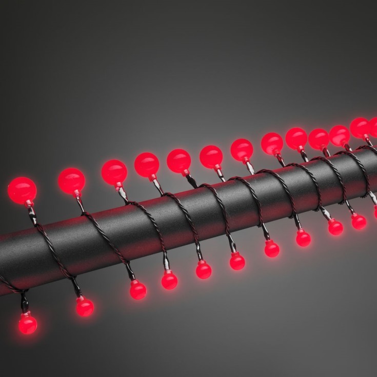 Konstsmide Cherry lyslenke utendørs, rød