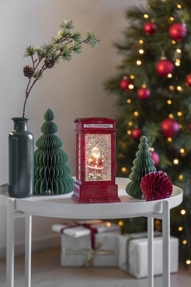 Konstsmide snöglob, telefonkiosk