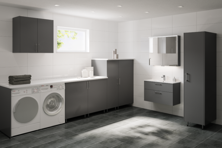 Svedbergs Munka servant, 81x35,6 cm, hvit