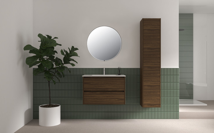 Sanibell Proline spejl, Ø40 cm, sort