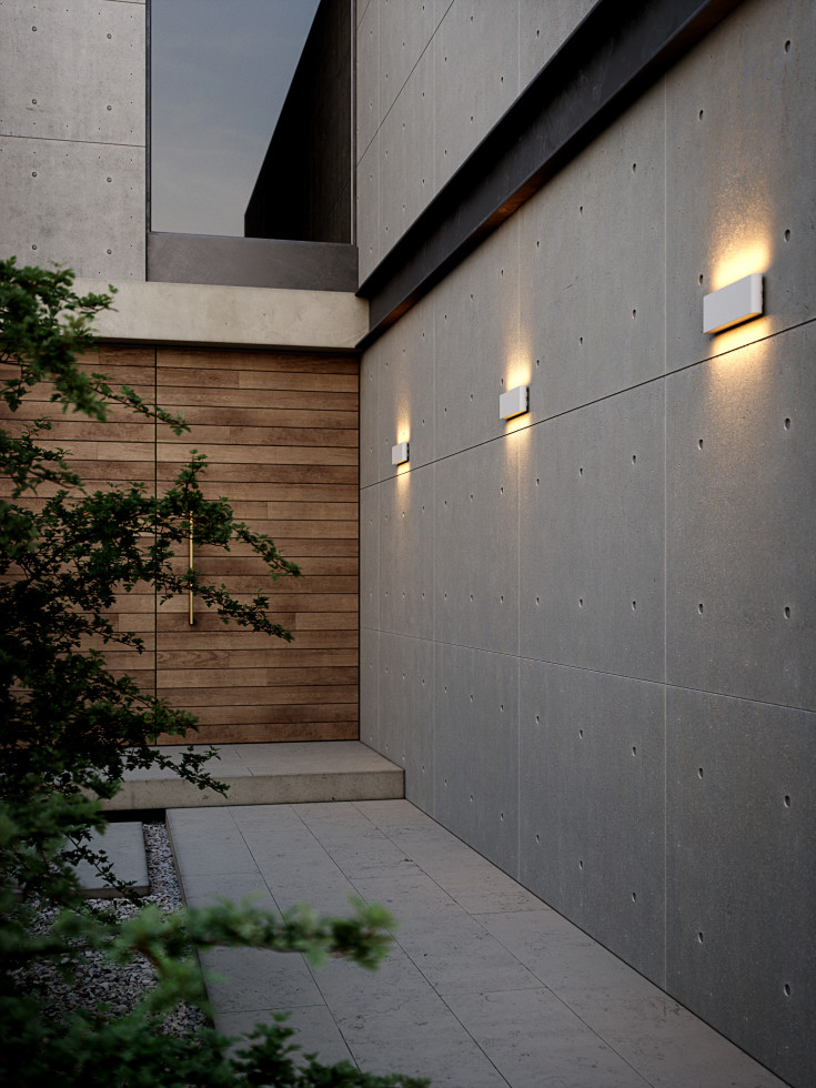 Nordlux Kinver utelys vegg, hvit, 26 cm