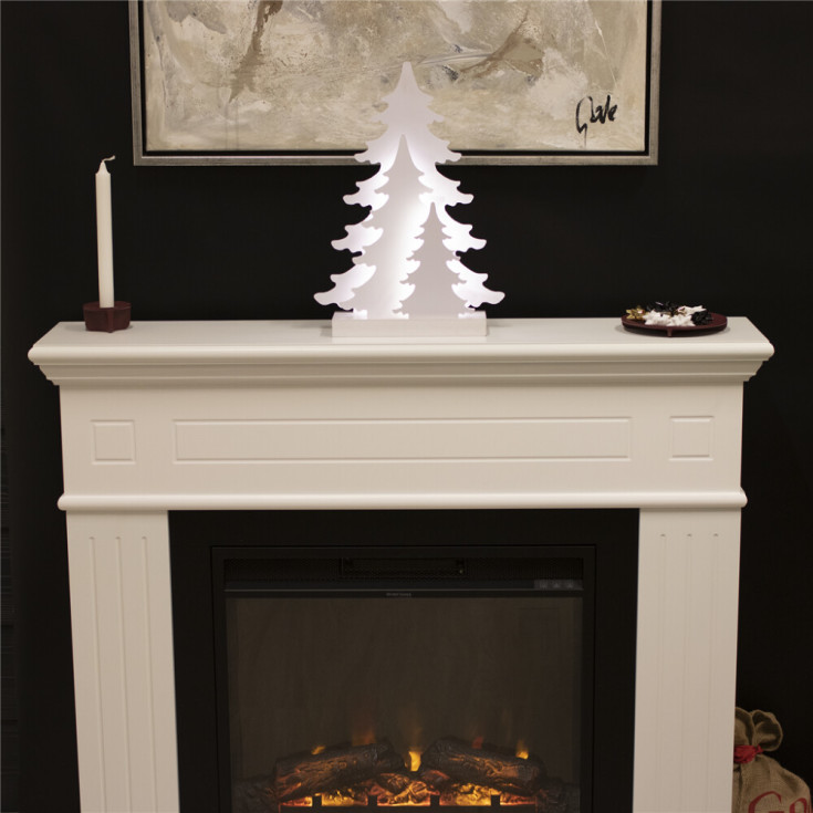 Nordic Winter siluett, gran, vit