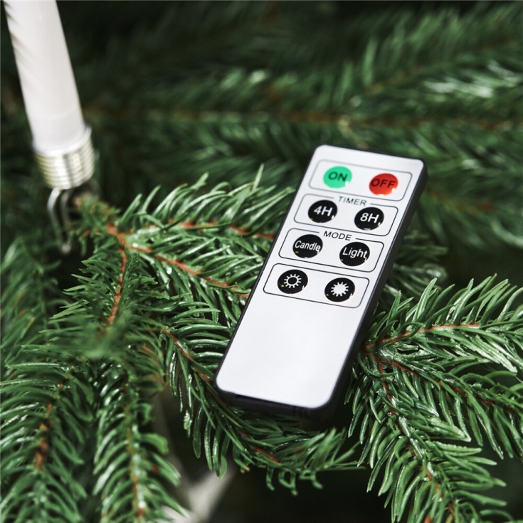 Nordic Winter juletreslys med sølvstjerne holder, 20 stk