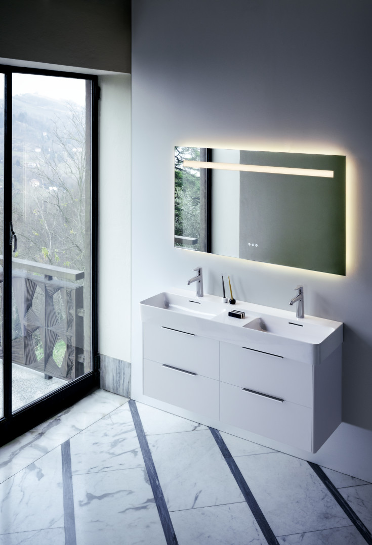 Laufen Val tvättställ, 120x42 cm, vit