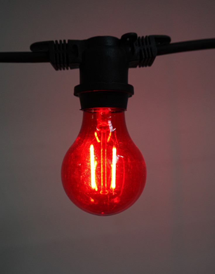 Sirius Samson lyspære, rød