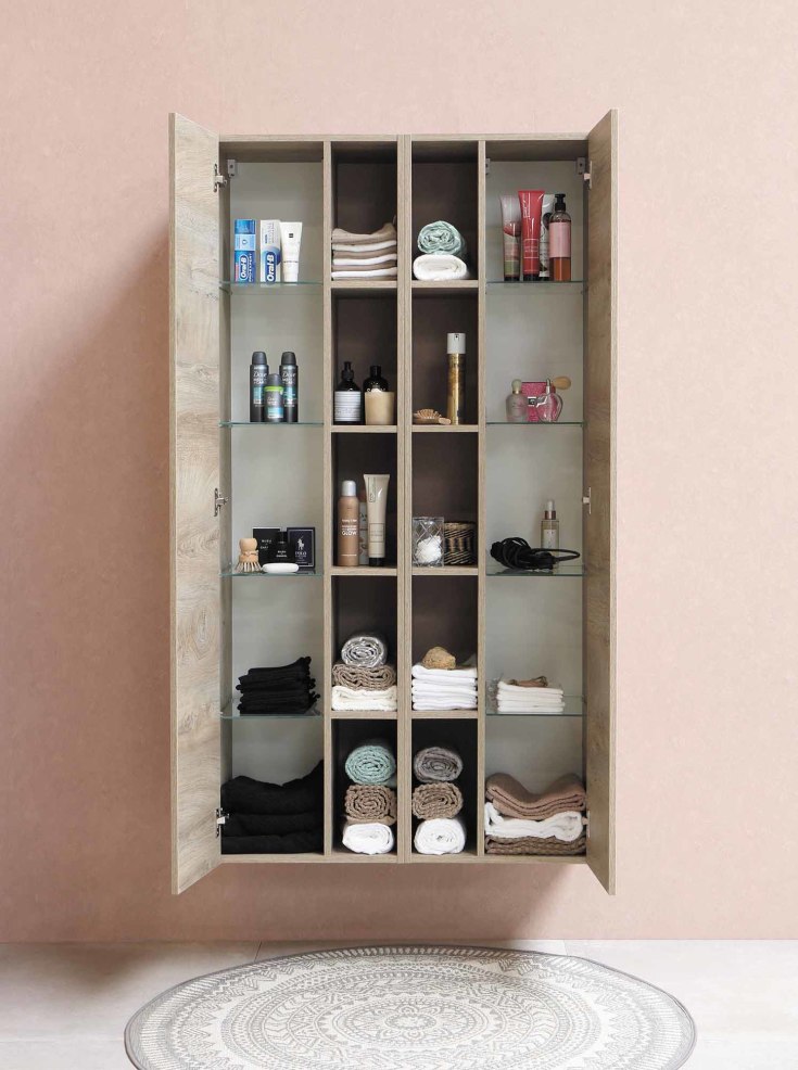 Sanibell Proline høyskap 45,5x169 cm, Rå eik