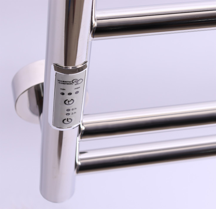 Kriss Apollo Plus håndklædetørrer, el, 50x100 cm, poleret rustfrit stål