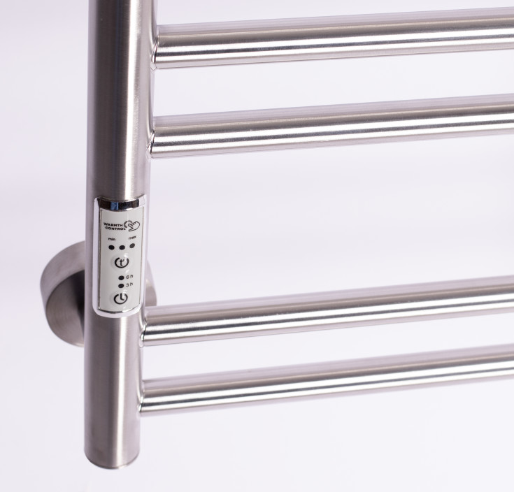 Kriss Apollo Plus håndkletørker, el, 50x100 cm, børstet rustfri stål