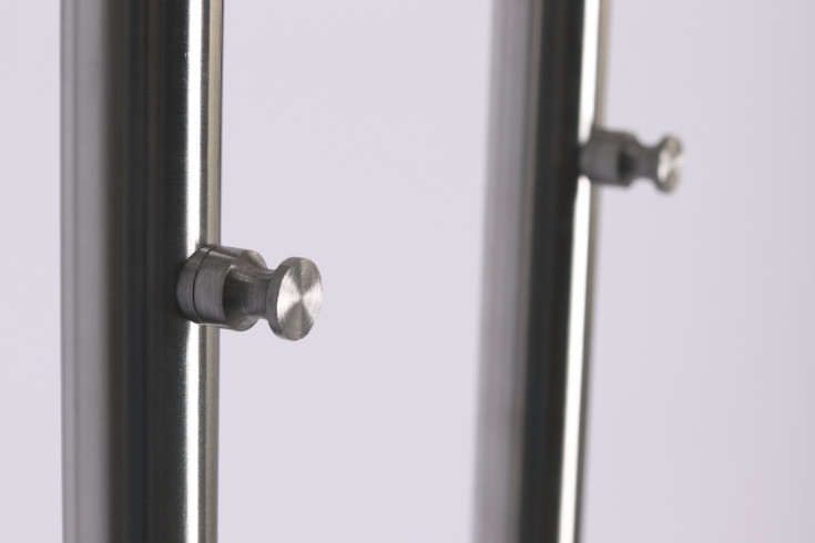 Kriss Duo Plus håndkletørker, el, 19x148 cm, børstet rustfri stål