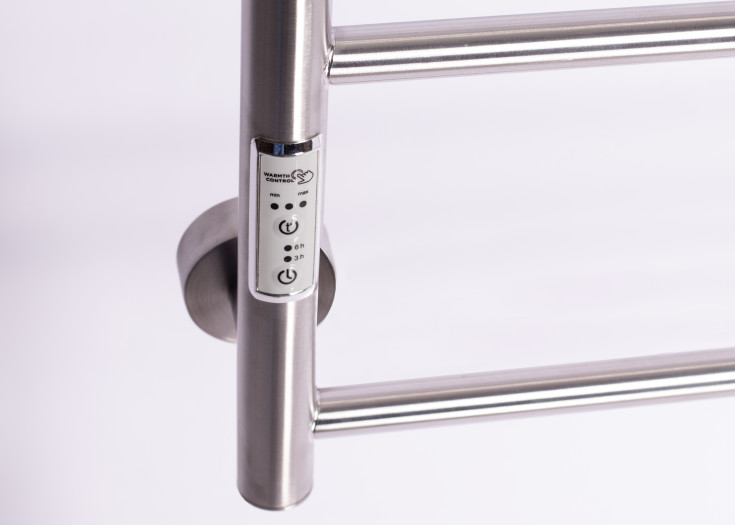 Kriss Polaris Plus håndklædetørrer, el, 50x120 cm, børstet rustfrit stål