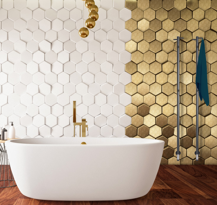 Kriss Uno Plus håndklædetørrer, el, 3x148 cm, matt sort