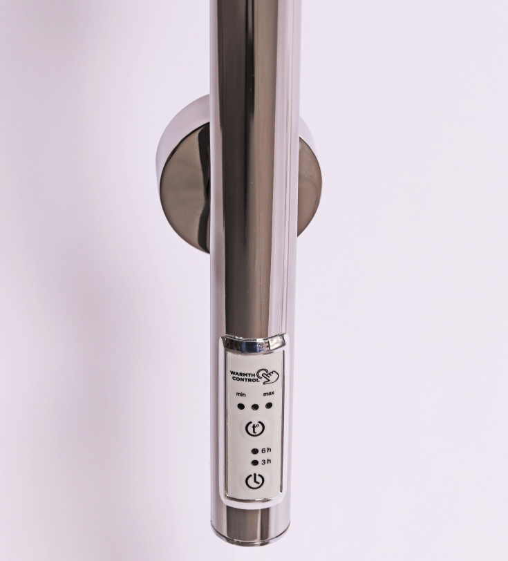 Kriss Uno Plus håndkletørker, el, 3x148 cm, polert rustfri stål