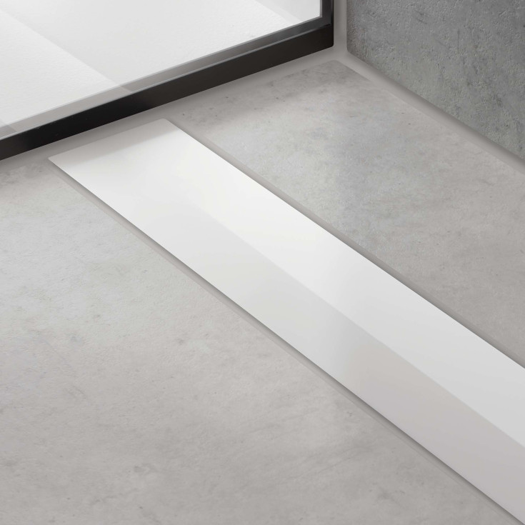 Hansgrohe Raindrain Flex avløpsrenne, 700 mm, fri plassering, matt hvit