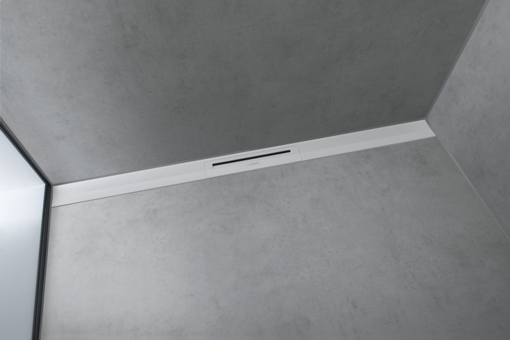 Hansgrohe Raindrain Flex afløbsrende, 1000 mm, vægmontering, mat hvid