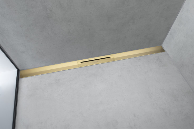 Hansgrohe Raindrain Flex avløpsrenne, 1000 mm, veggmontering, gull