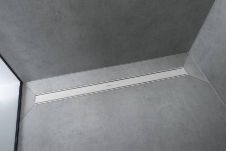 Hansgrohe Raindrain Match afløbsrende, 800 mm, mat hvid