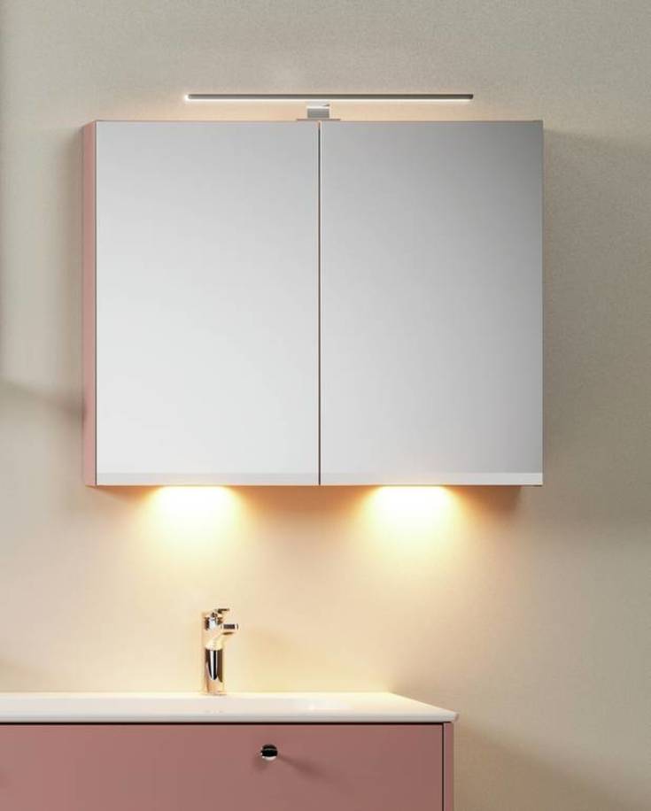 Gustavsberg Artic spejlskab med lys, 59,4x66,2 cm, rosa