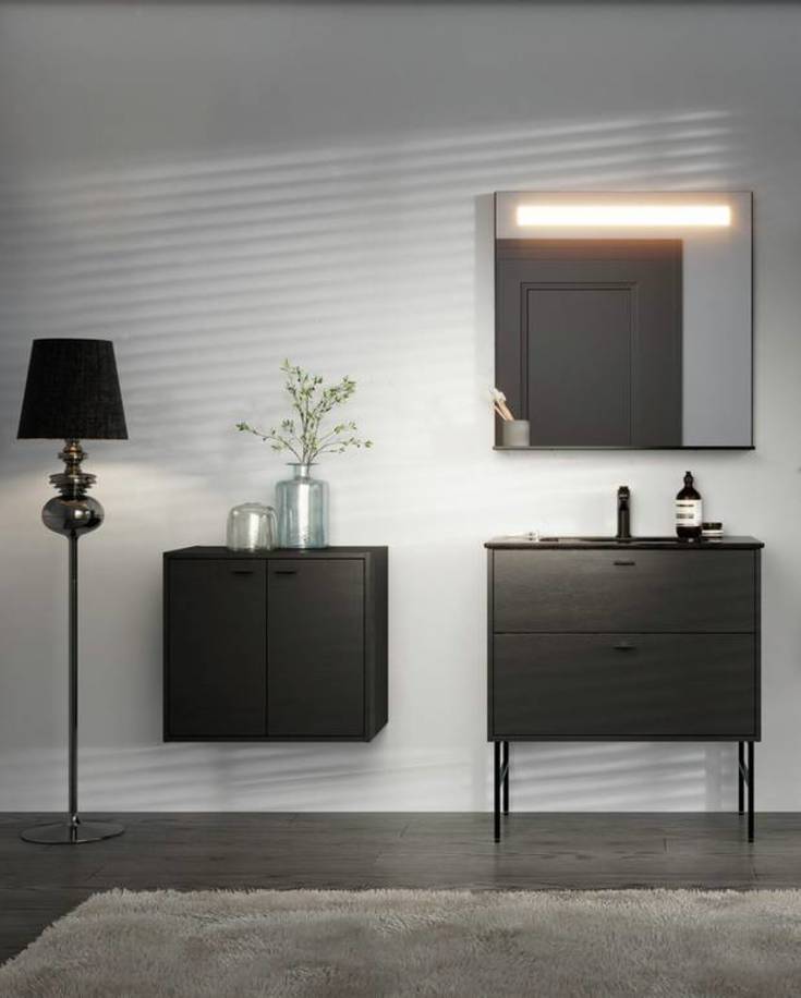 Gustavsberg Artic veggskap, 59,9x55 cm, sort eik