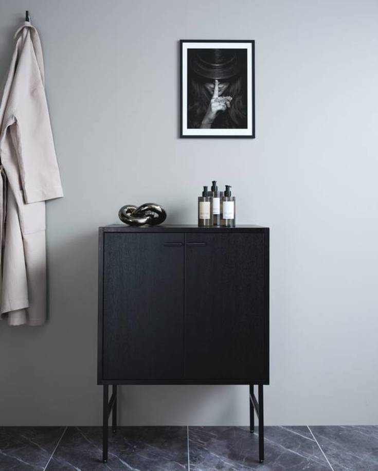 Gustavsberg Artic veggskap, 59,9x55 cm, sort eik