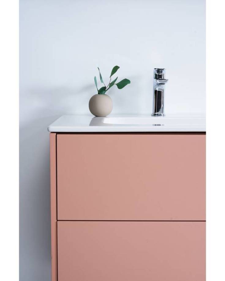 Gustavsberg Artic møbelpakke, 120x47 cm, rosa/hvit