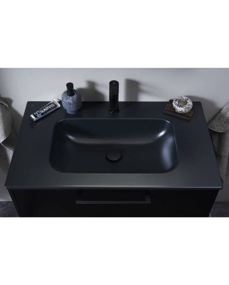 Gustavsberg Artic møbelpakke, 100x47 cm, sort eik/sort