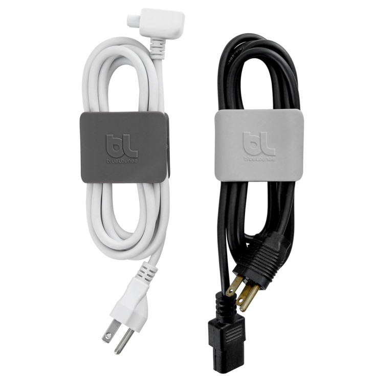 Bluelounge Cableclip kabelklemme, stor, grå, 2 stk.