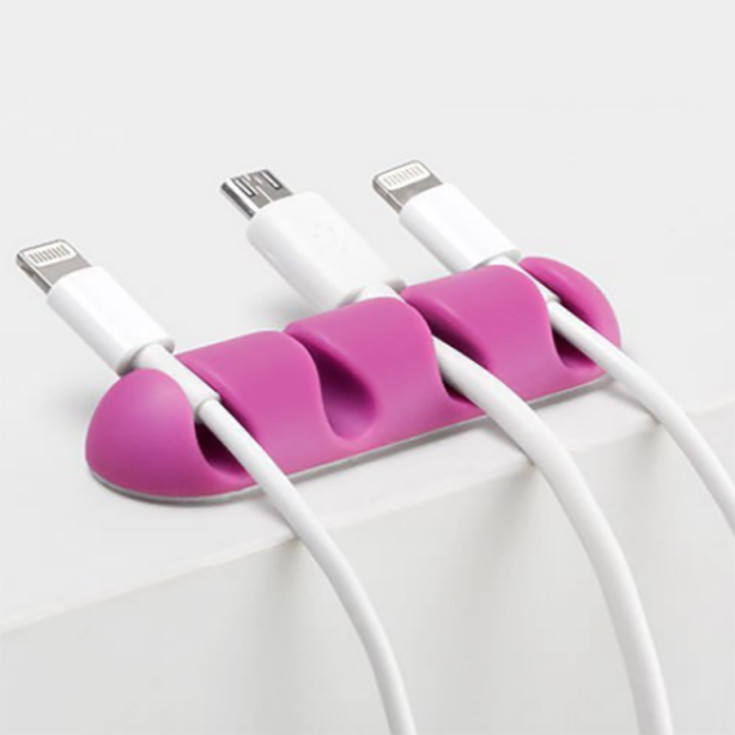Bluelounge Cabledrop kabelhållare, rosa/turkos, 2 st