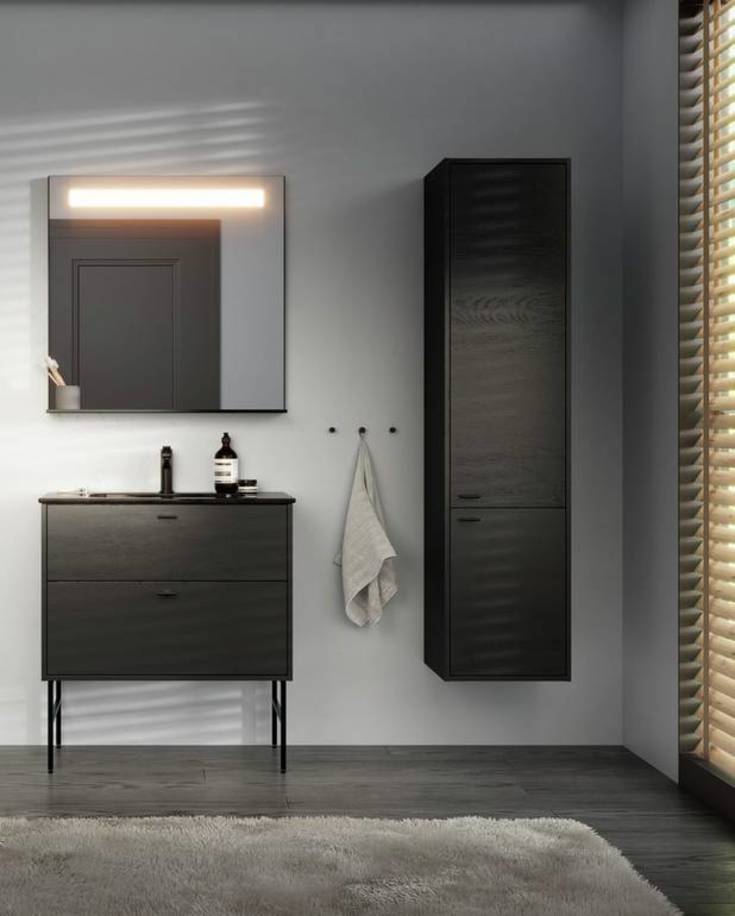 Gustavsberg Artic høyskap, 39,9x165 cm, sort eik